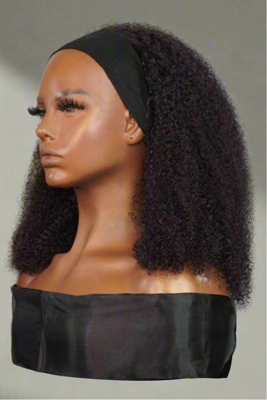 Kinky Curly Headband Wig