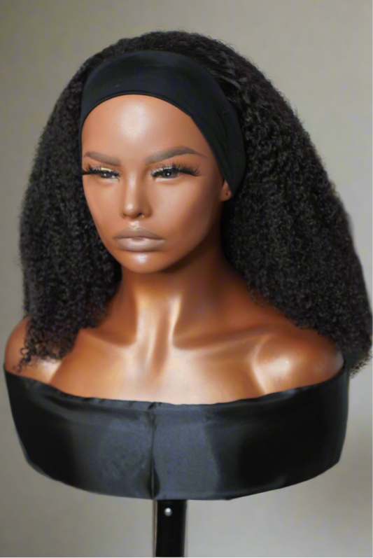 Kinky Curly Headband Wig