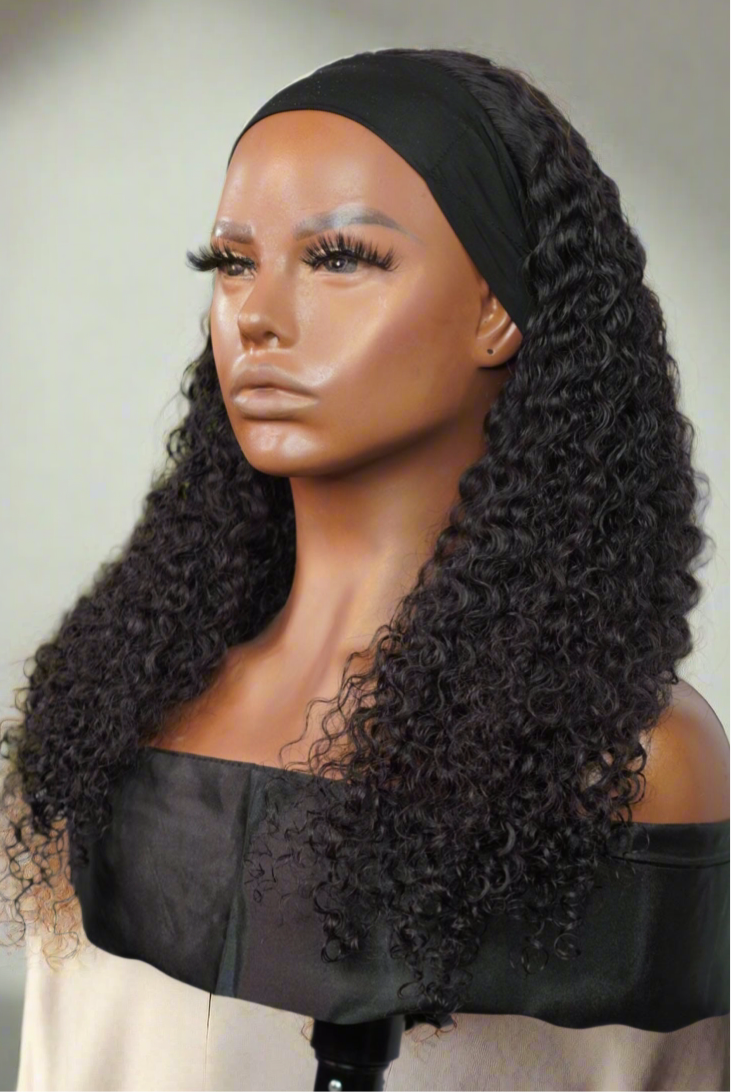 Deep Curly Headband Wig