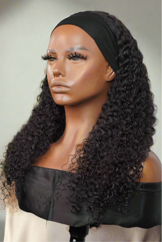 Deep Curly Headband Wig